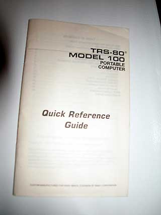 TRS-80 model 100 QRG